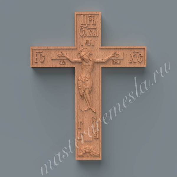 модель для станков с ЧПУ Крест резной 11 3D модель Крест резной 11