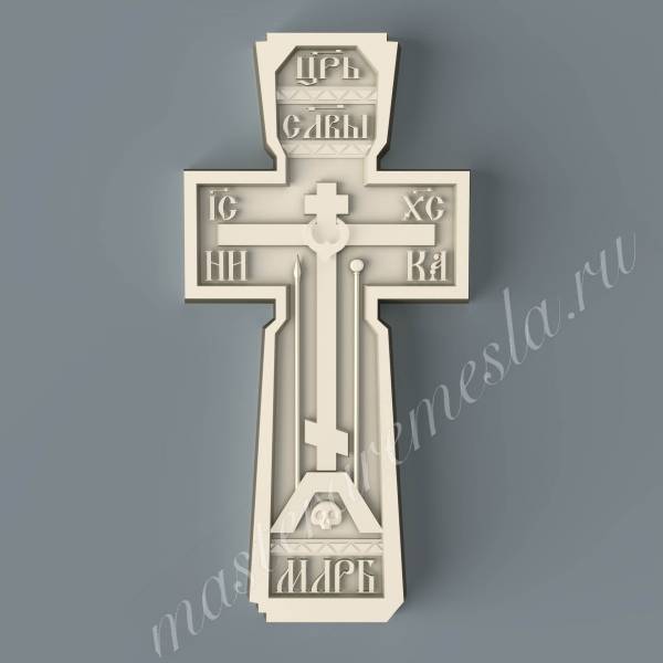 модель для станков с ЧПУ Крест резной 12 3D ЧПУ модель Крест резной 12