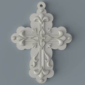 Купить 3D модель Крест резной 14