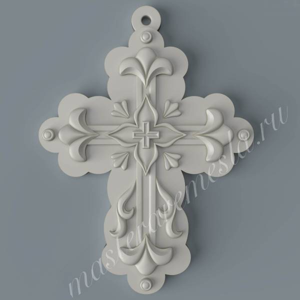 модель для CNC станков Крест резной 14 Купить 3D модель Крест резной 14