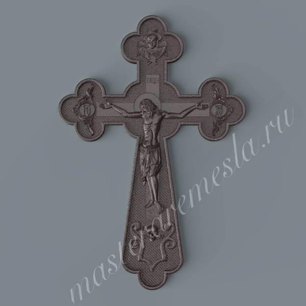 модель для CNC станков Крест резной 15 3D модель Крест резной 15