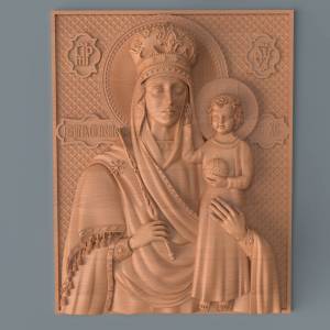 модель для CNC  станков Икона Божьей Матери Призри на смирение