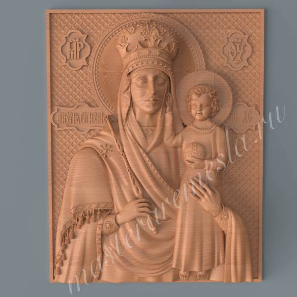 модель для CNC  станков Икона Божьей Матери Призри на смирение