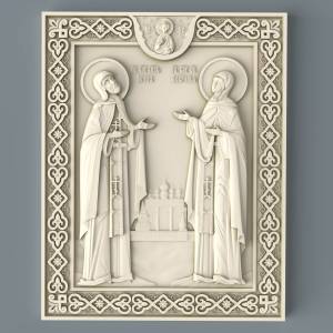 3D ЧПУ модель Икона Петр и Феврония на masteraremesla.ru