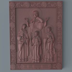 3D ЧПУ модель Св. Мученицы Вера, Надежда, Любовь и мать их София у нас.