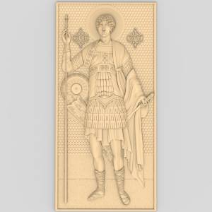 3D модель Икона Георгий Победоносец