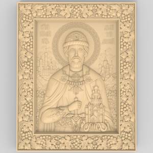 3D модель для ЧПУ  Икона Дмитрий Донской