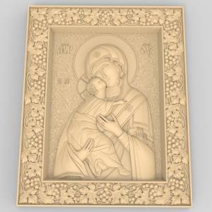 Купить 3D модель Икона Владимирская Божья Матерь