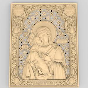 3D модель Икона Владимирская