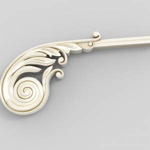 3д модель Поручень перила лепестки 1