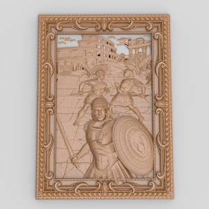 3D ЧПУ модель Битва гладиаторов