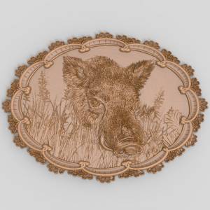 3D модель Кабан в обрамлении