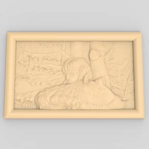 3D ЧПУ модель Панно в лесу