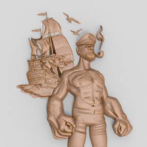 3D ЧПУ модель Попай моряк