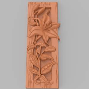 3D ЧПУ модель  - Панно лилия