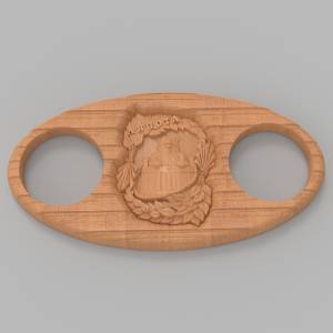 3D модель для ЧПУ   - Банное панно с мишкой под термометр