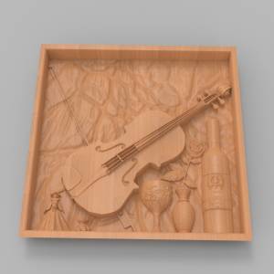 3D ЧПУ модель  - Натюрморт со скрипкой
