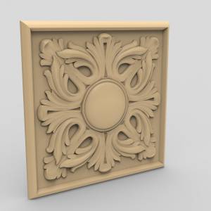 3D модель для станка с ЧПУ  Розетка резная 48