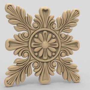 3D модель для ЧПУ  Розетка резная 75