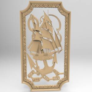 Панель резная "Морской волк"