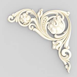 3D модель Декор угловой 54 для создания декора