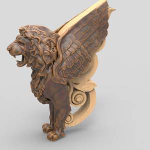 3D модель для ЧПУ  Столб заходной "Лев"