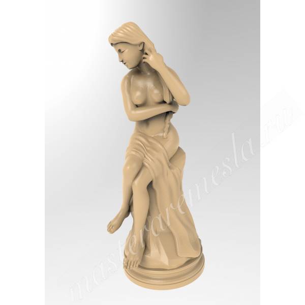 Скульптура Девушка на пеньке